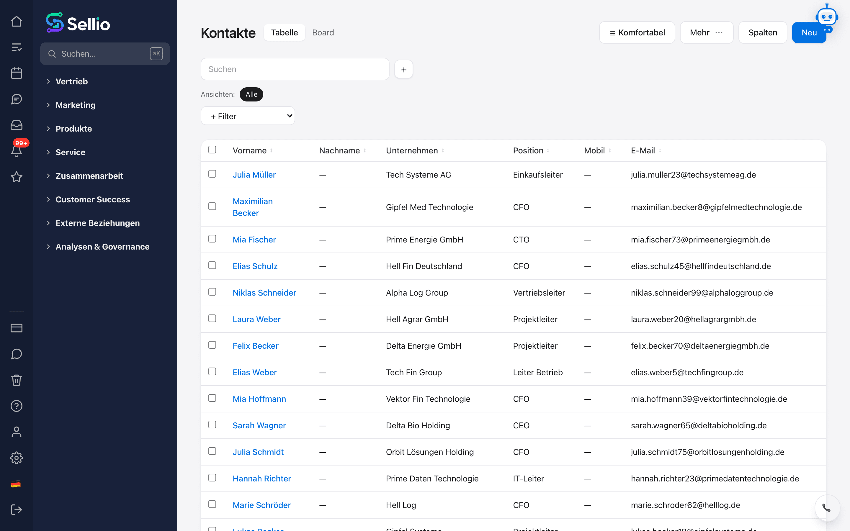 Kontakte und Unternehmen im 360°-Blick