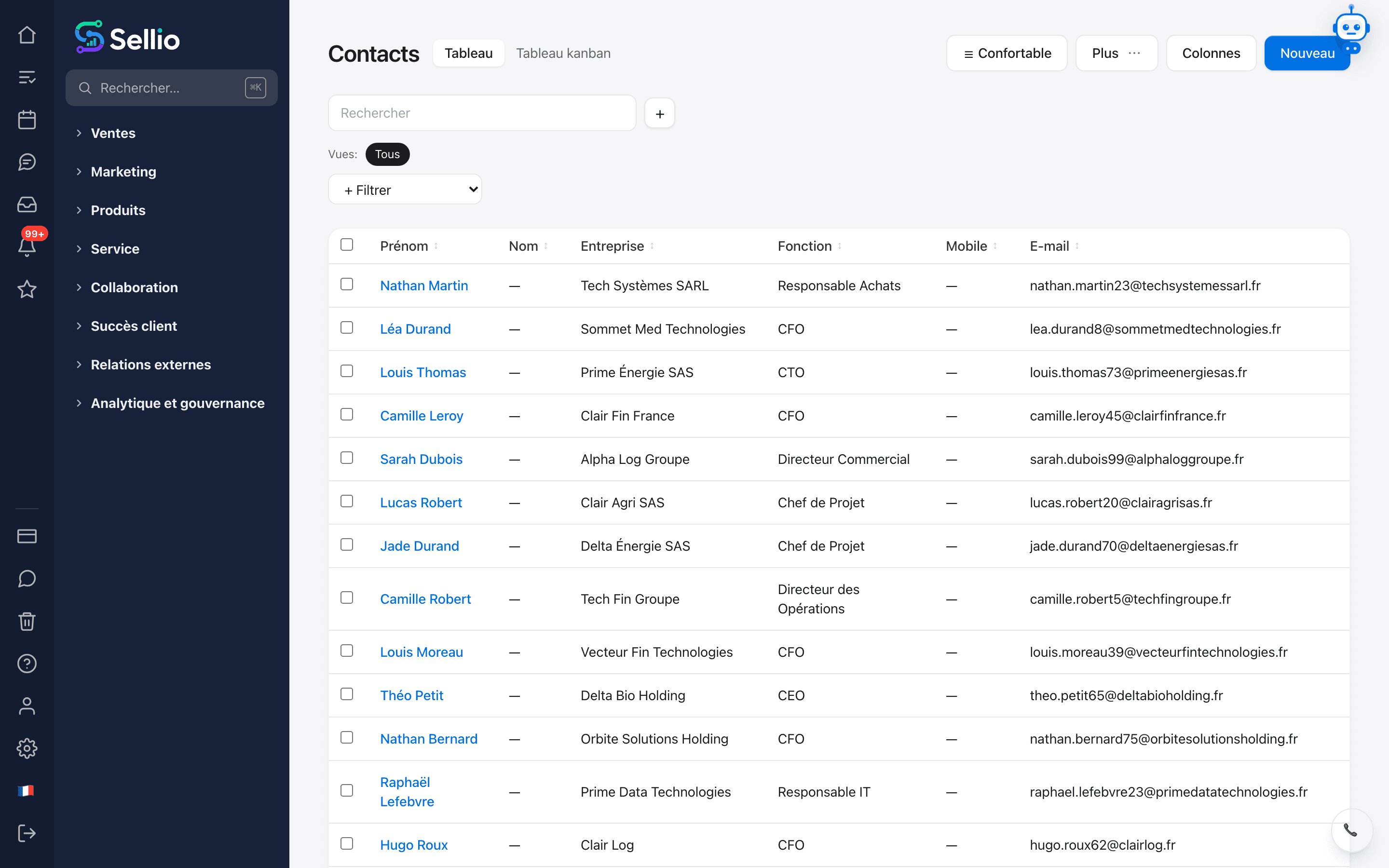 Contacts et entreprises à 360°