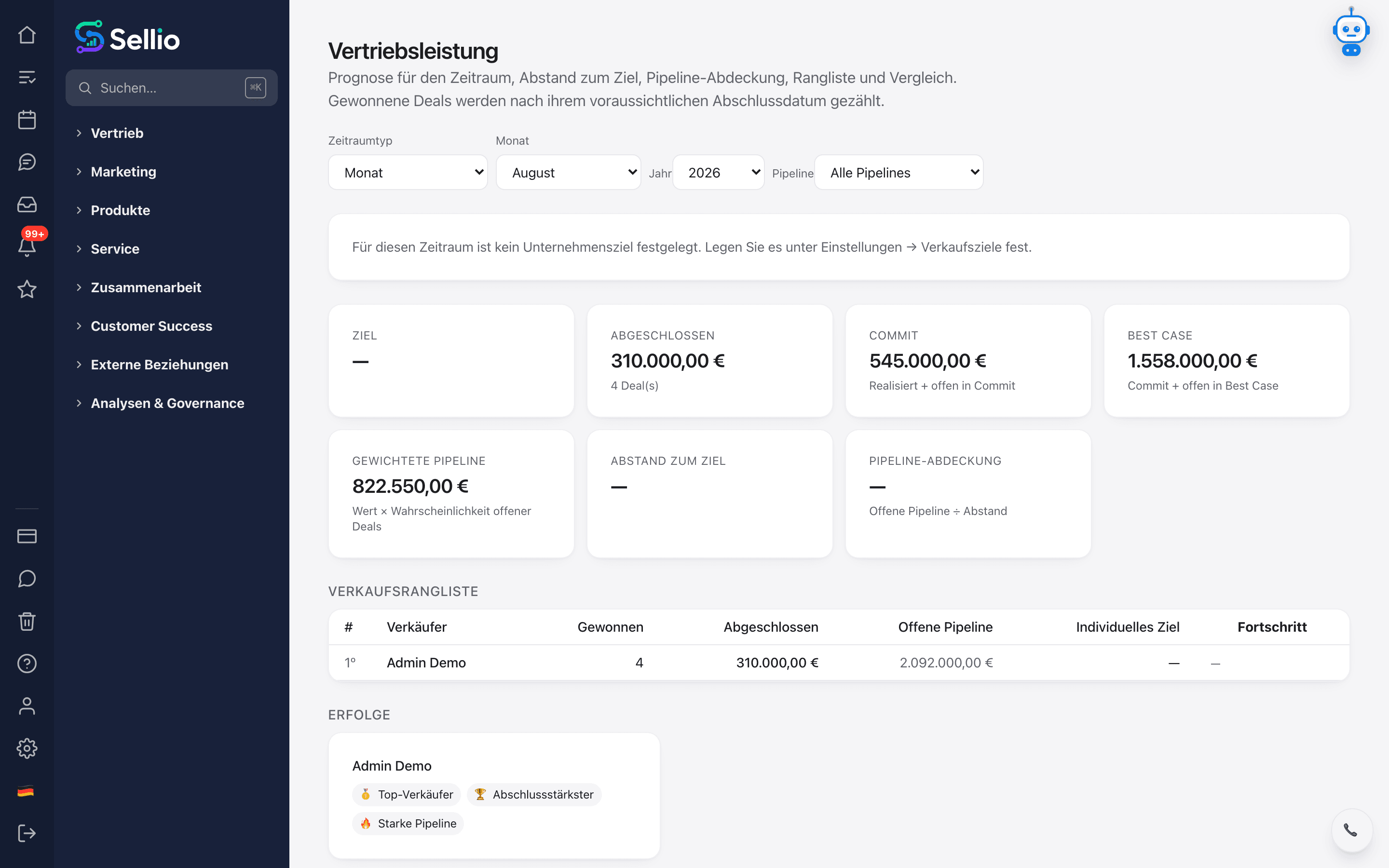 Erreichen Sie Ziele mit voller Übersicht